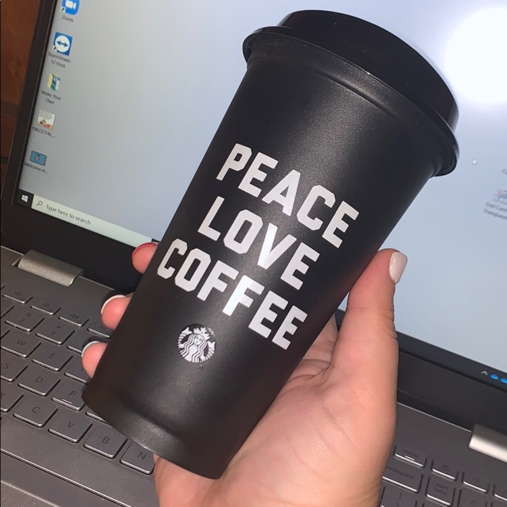 RARE! Peace Love Coffee Starbucks Cup